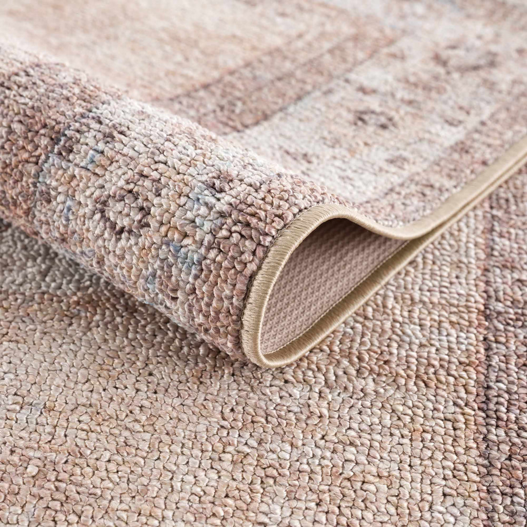 Vintage Style Peach and Ivory Traditional Design Multi size washable area rug - The Rug Decor