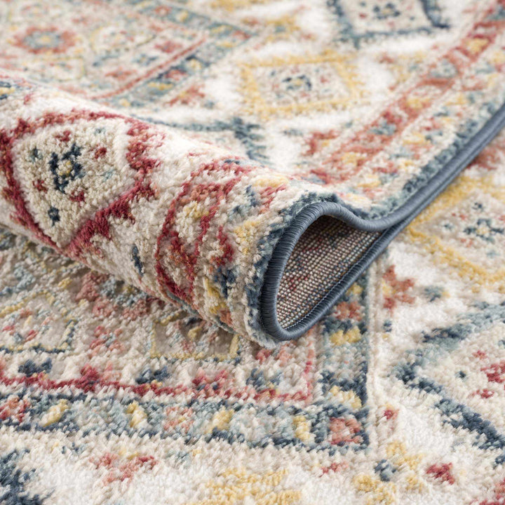Vintage Style Rust, Charcoal and Ivory Traditional Heriz area rug - The Rug Decor