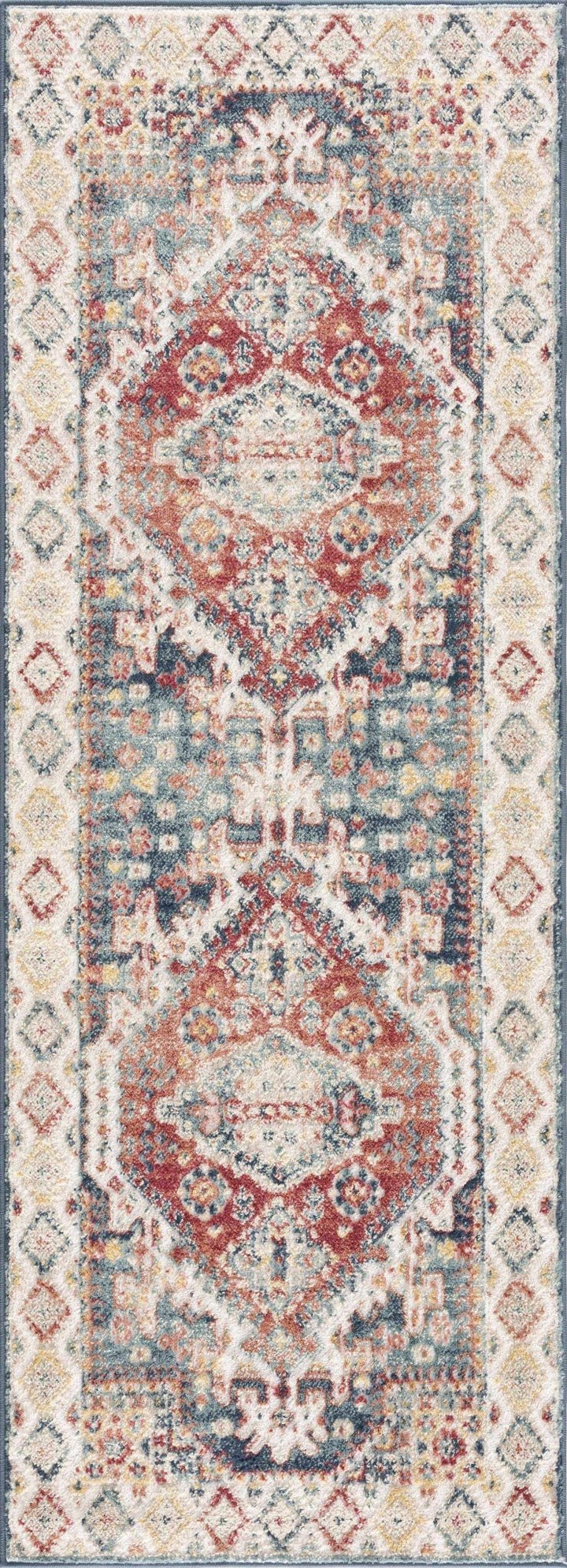 Vintage Style Rust, Charcoal and Ivory Traditional Heriz area rug - The Rug Decor