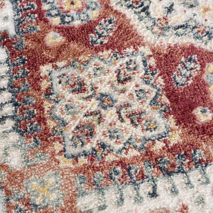 Vintage Style Rust, Charcoal and Ivory Traditional Heriz area rug - The Rug Decor