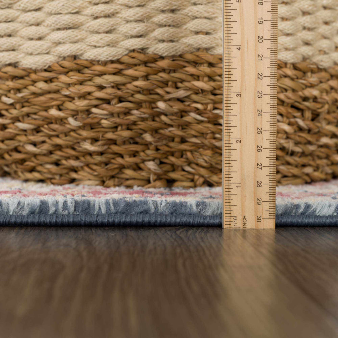 Vintage Style Rust, Charcoal and Ivory Traditional Heriz area rug - The Rug Decor