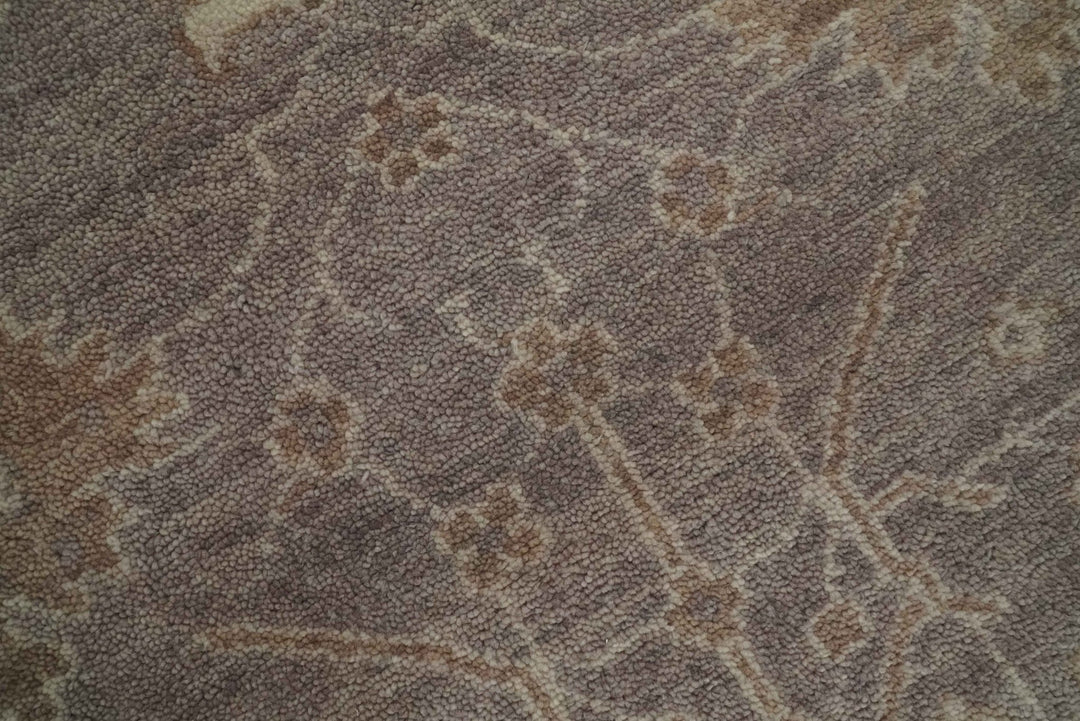 Custom Made Vintage Style Tree of life Brown And Beige Hand Knotted Wool Rug