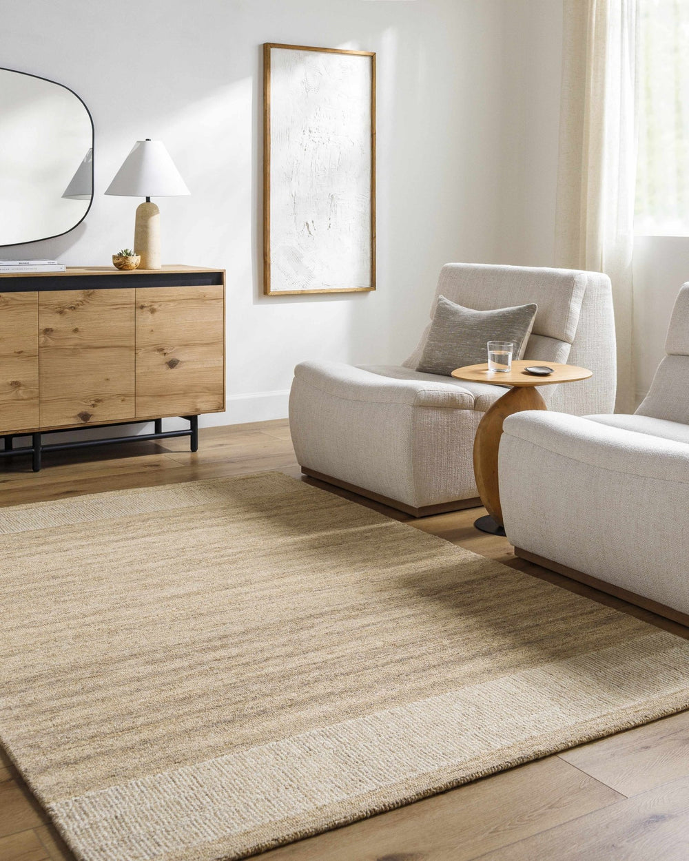 Vivir Modern Abstract Beige Hand Tufted Rug - The Rug Decor