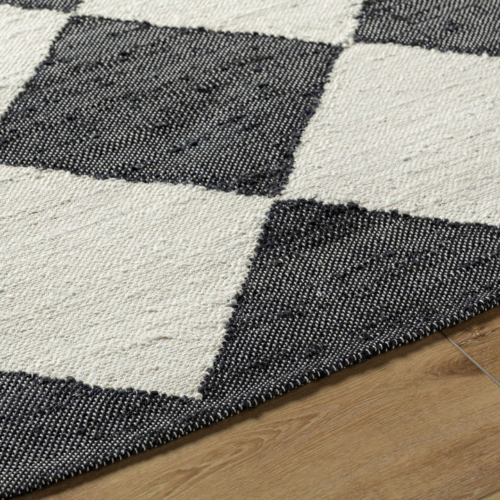 Vivir Modern Geometrical Black And White Jute Rug - The Rug Decor