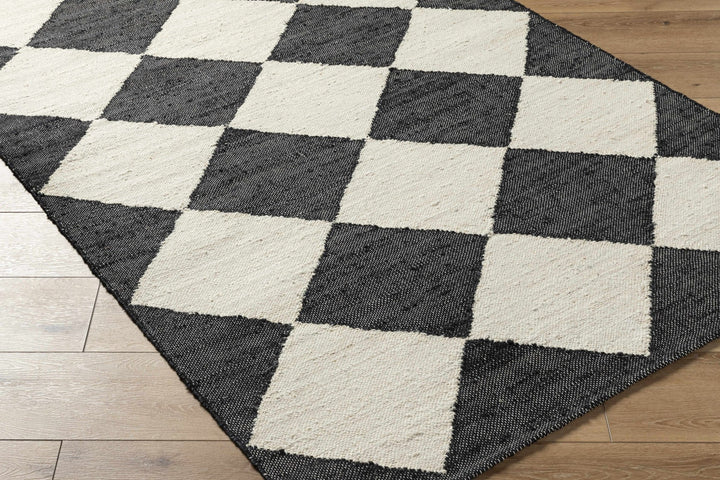 Vivir Modern Geometrical Black And White Jute Rug - The Rug Decor