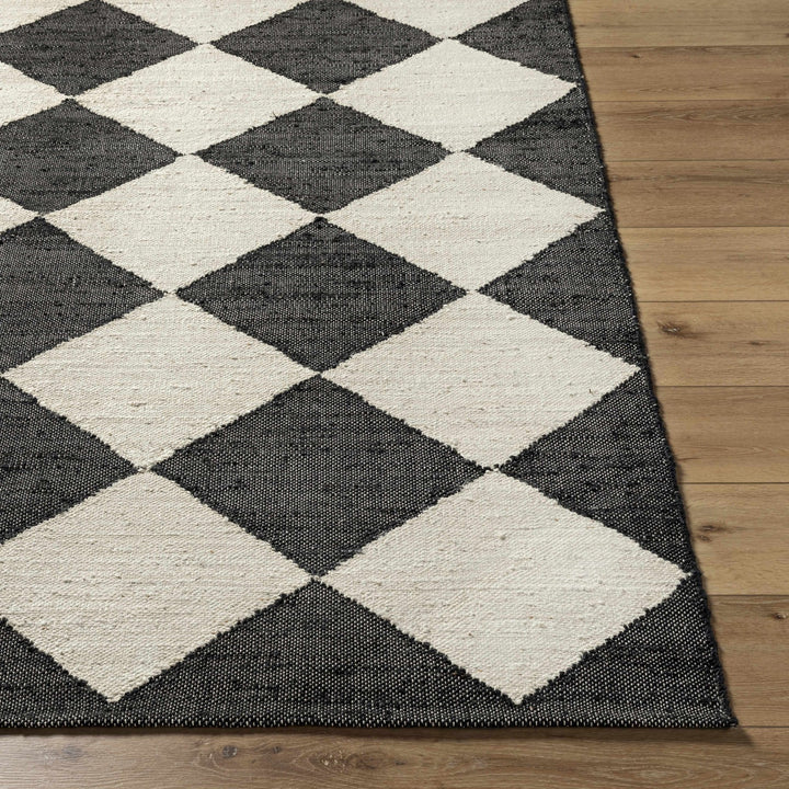 Vivir Modern Geometrical Black And White Jute Rug - The Rug Decor