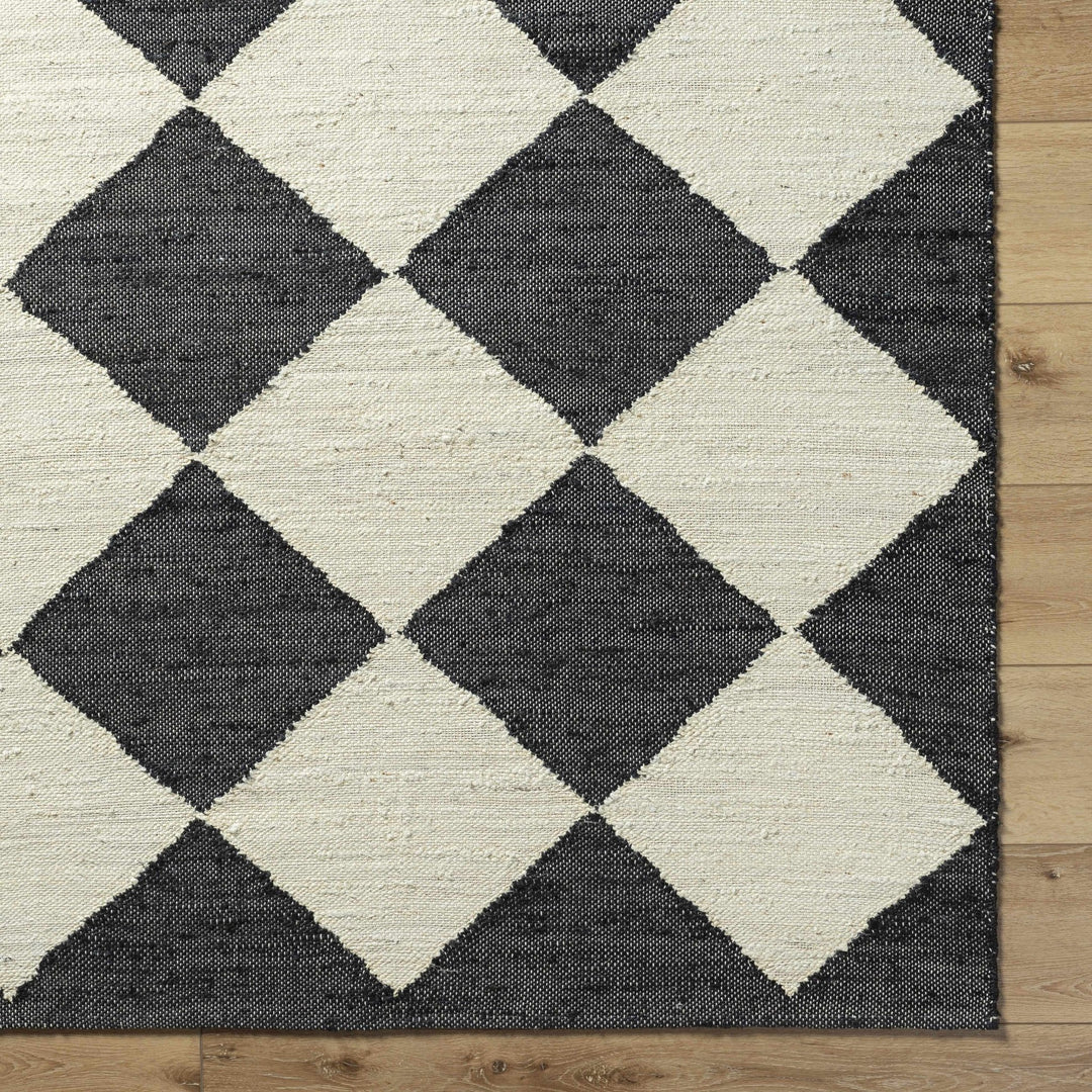 Vivir Modern Geometrical Black And White Jute Rug - The Rug Decor