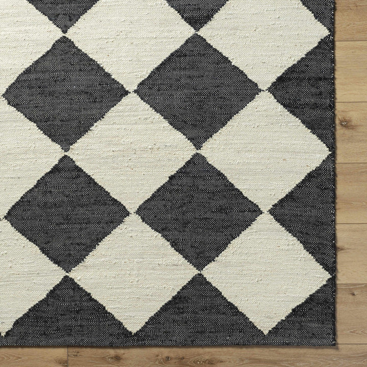 Vivir Modern Geometrical Black And White Jute Rug - The Rug Decor