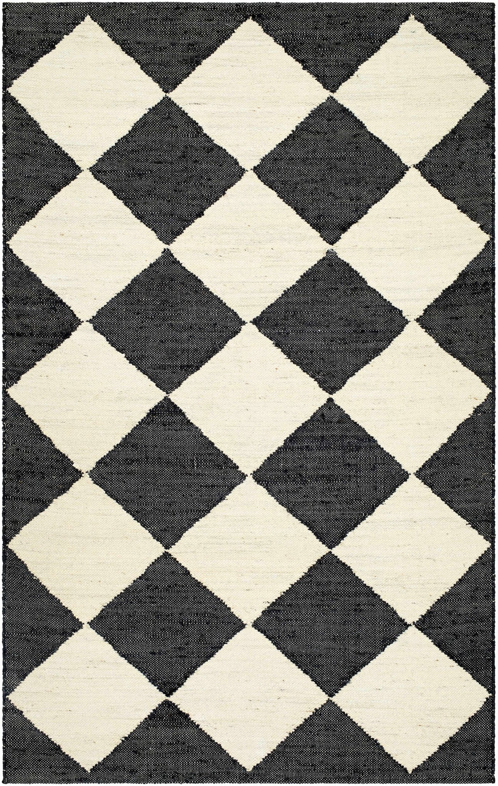 Vivir Modern Geometrical Black And White Jute Rug - The Rug Decor