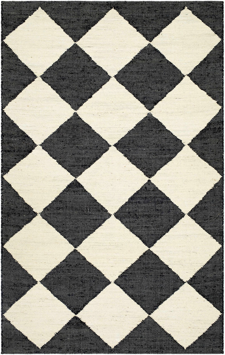 Vivir Modern Geometrical Black And White Jute Rug - The Rug Decor