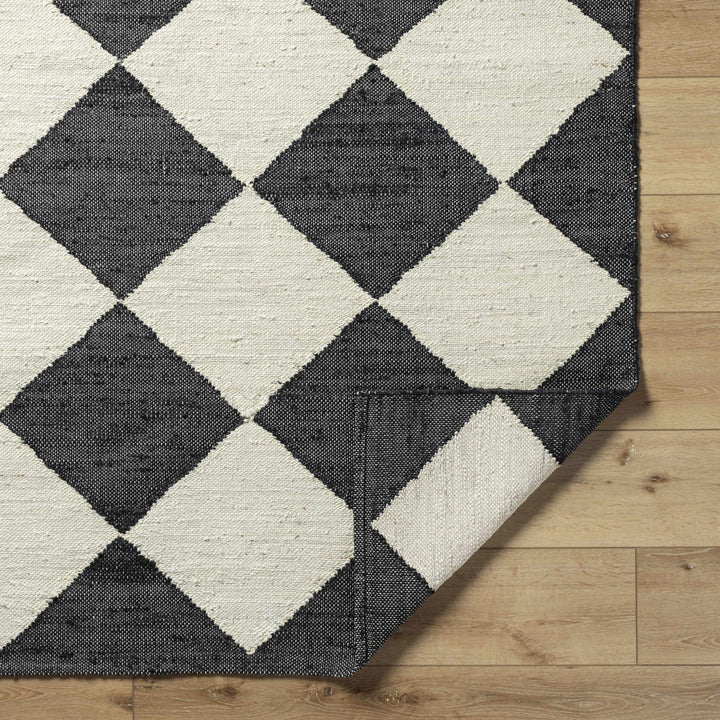 Vivir Modern Geometrical Black And White Jute Rug - The Rug Decor
