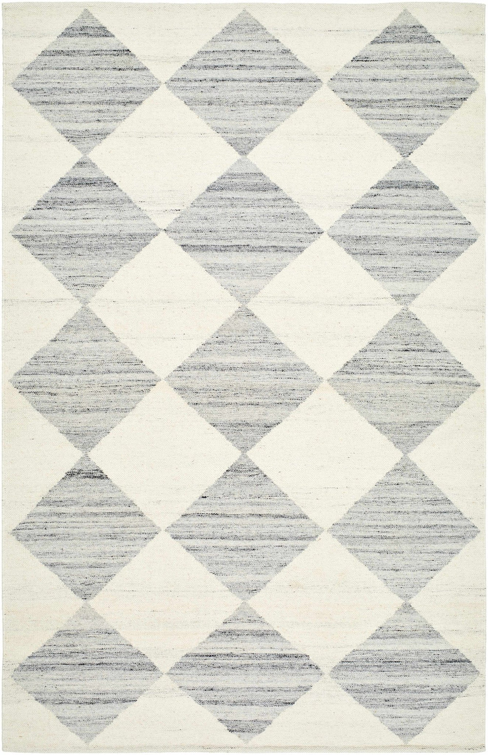 Vivir x Livabliss Modern Gray And Ivory Diamond Rug - The Rug Decor