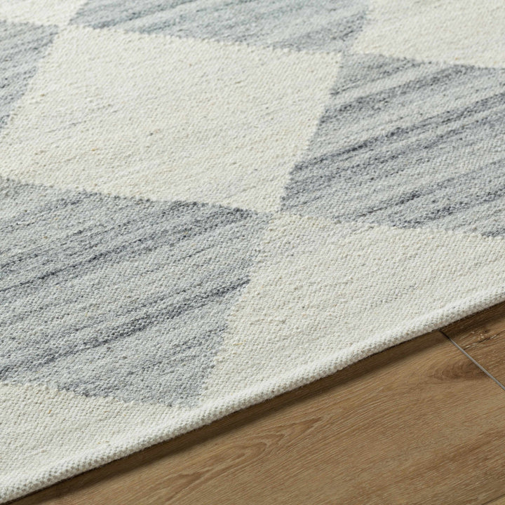 Vivir x Livabliss Modern Gray And Ivory Diamond Rug - The Rug Decor