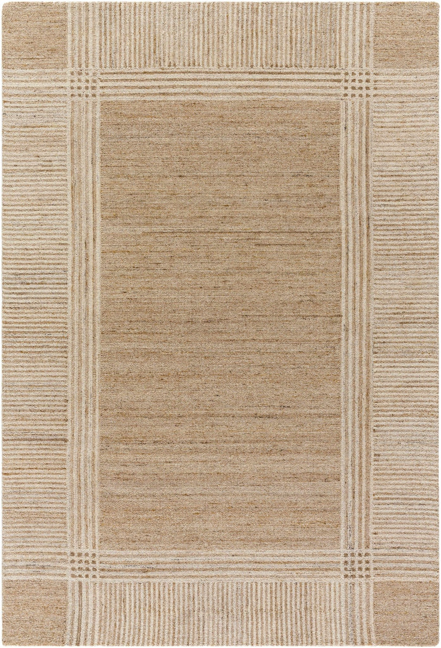 Vlora Modern Geometrical Camel And Tan Rug - The Rug Decor