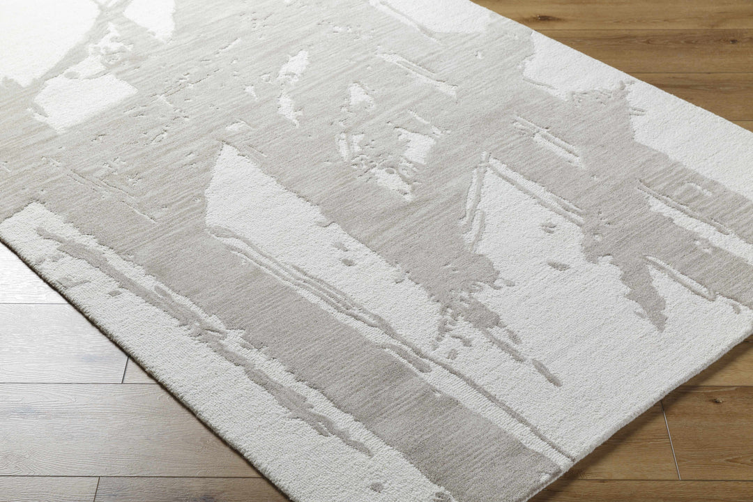 Viven Modern Abstract Gray And Ivory Hand Tufted Area Rug