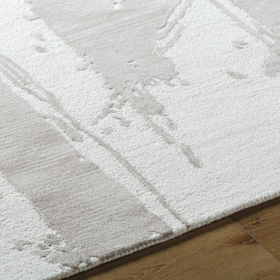 Viven Modern Abstract Gray And Ivory Hand Tufted Area Rug