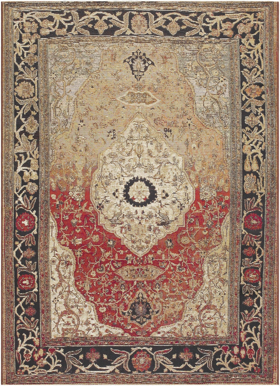Vonda Traditional Style Beige And Red Outdoor Area Rug - The Rug Decor