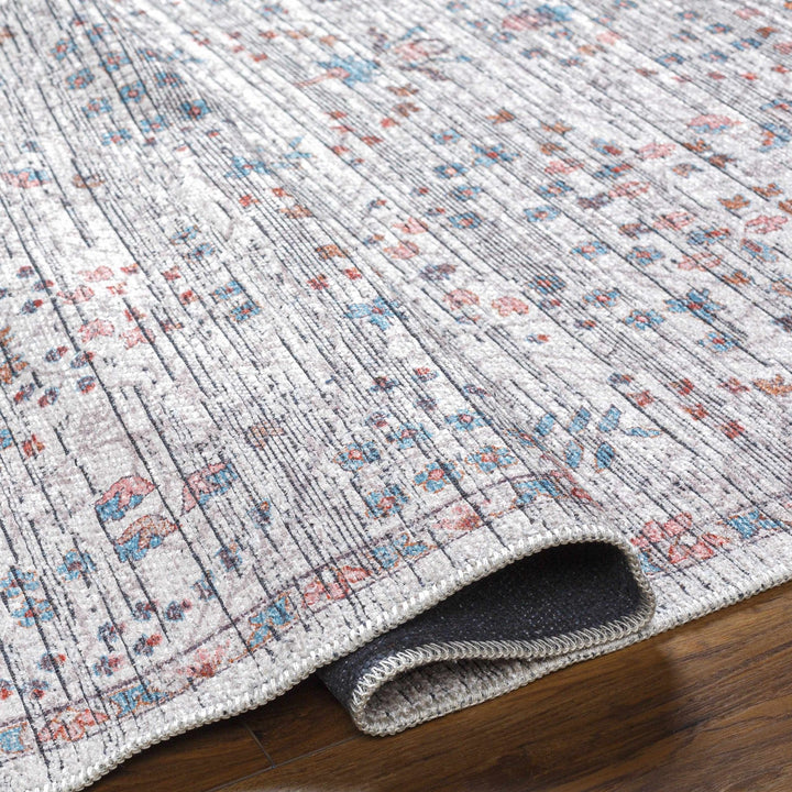 Vulk Traditional Gray And Blue Area Rug - The Rug Decor