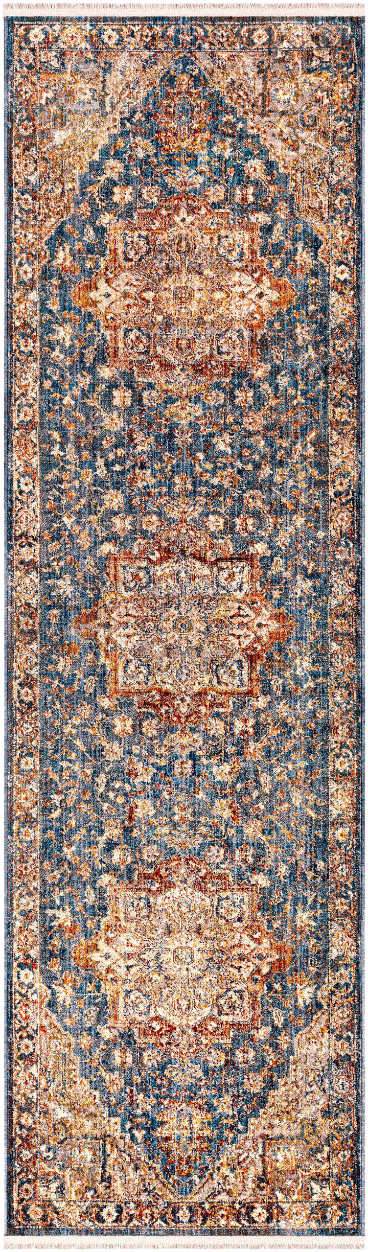 Wailua Blue And Brown Traditional Style Area Rug