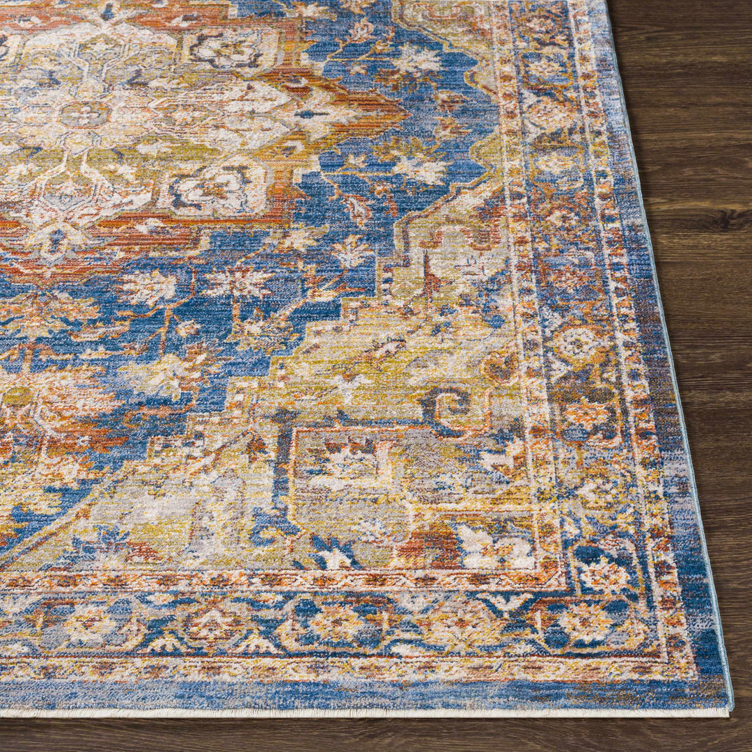 Wailua Blue And Brown Traditional Style Area Rug