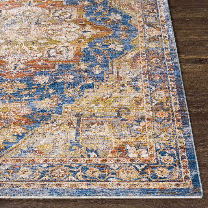 Wailua Blue And Brown Traditional Style Area Rug