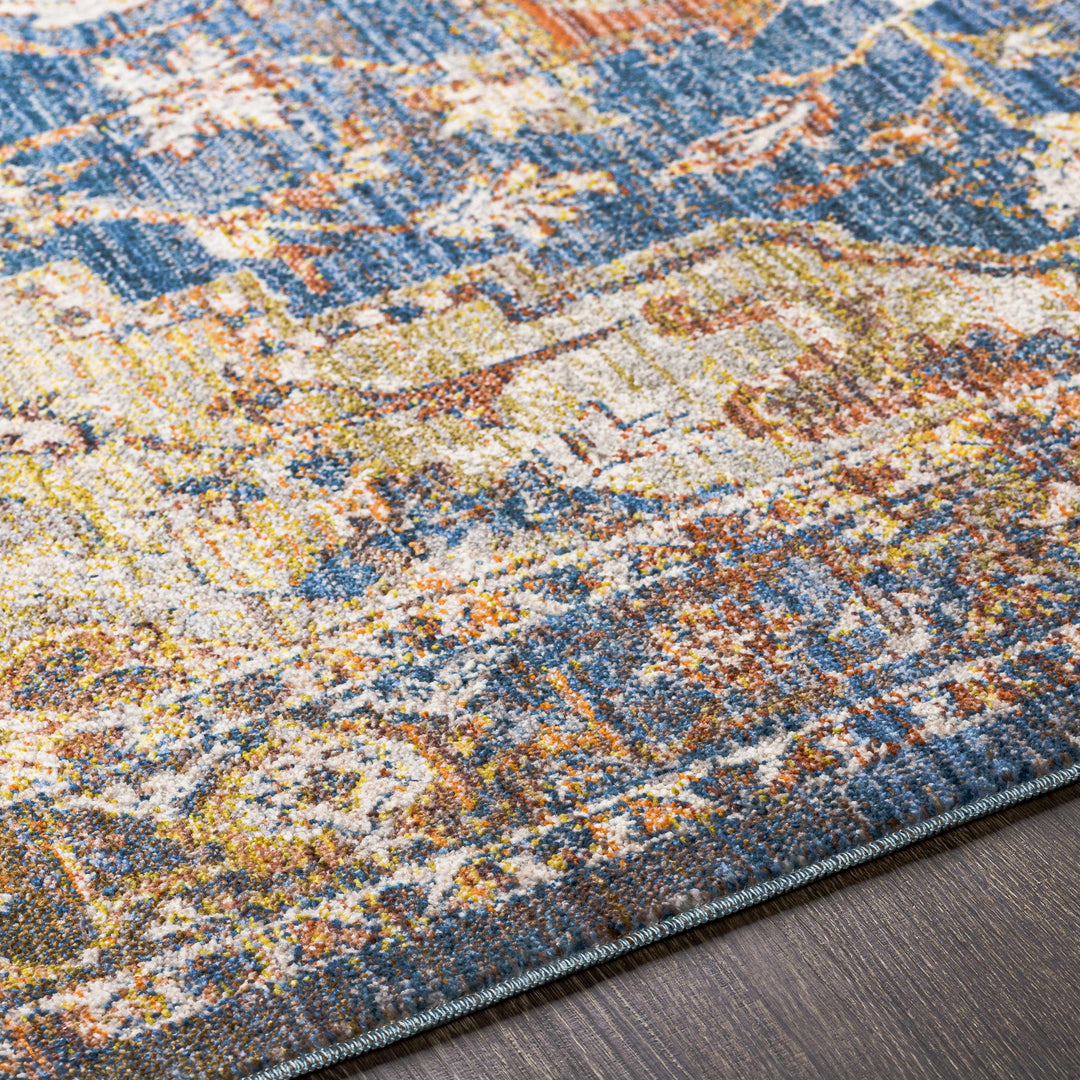 Wailua Blue And Brown Traditional Style Area Rug