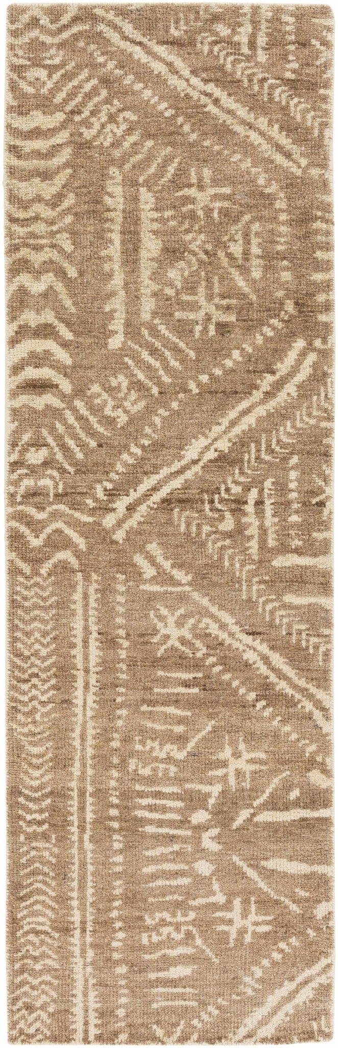 Wainfleet Modern Style Brown And Beige Hand Knotted Area Rug - The Rug Decor