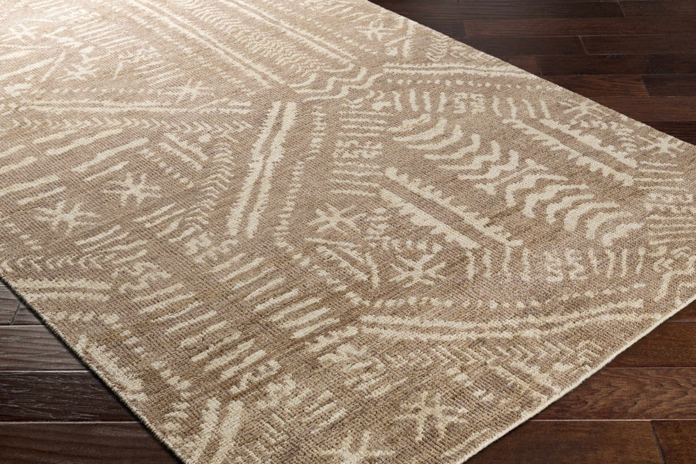 Wainfleet Modern Style Brown And Beige Hand Knotted Area Rug - The Rug Decor