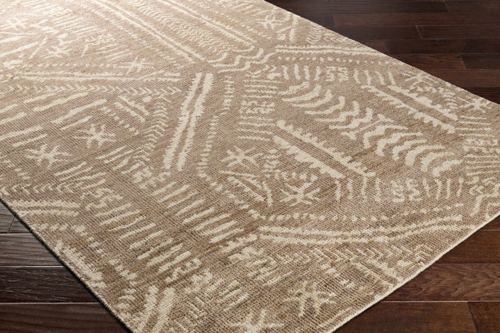 Wainfleet Modern Style Brown And Beige Hand Knotted Area Rug - The Rug Decor