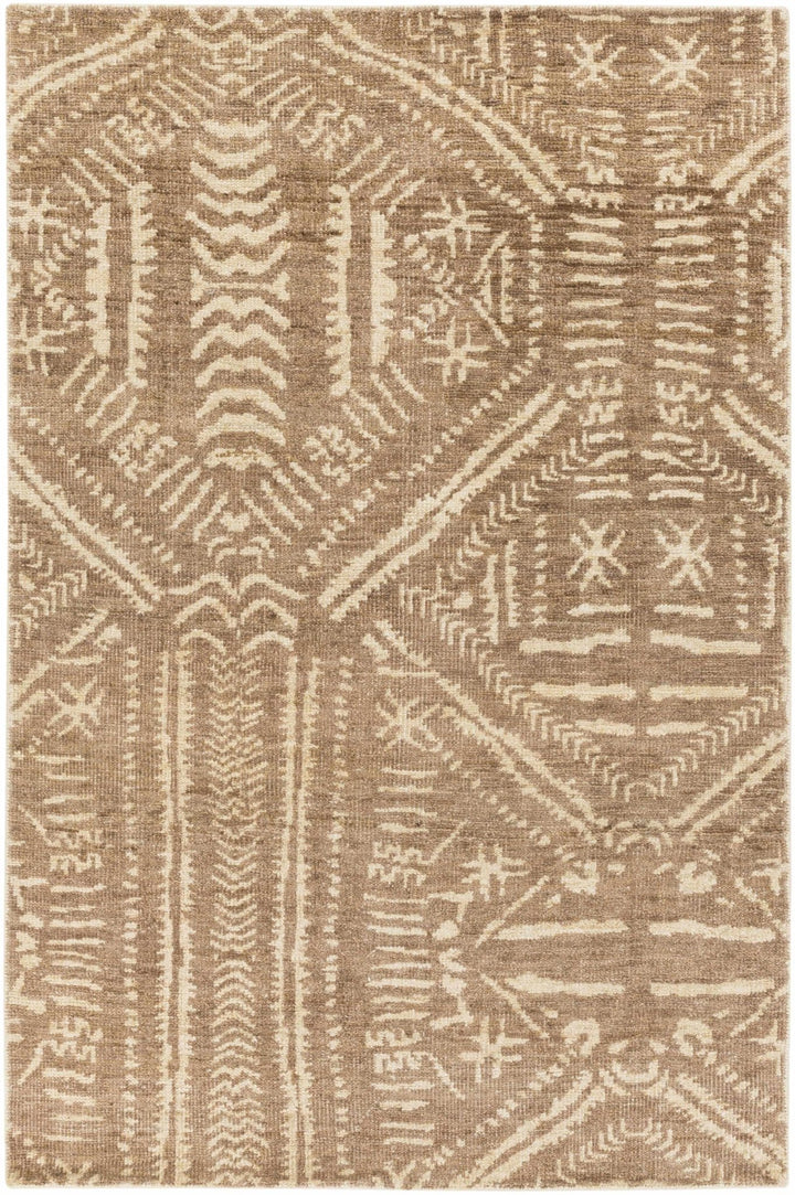 Wainfleet Modern Style Brown And Beige Hand Knotted Area Rug - The Rug Decor