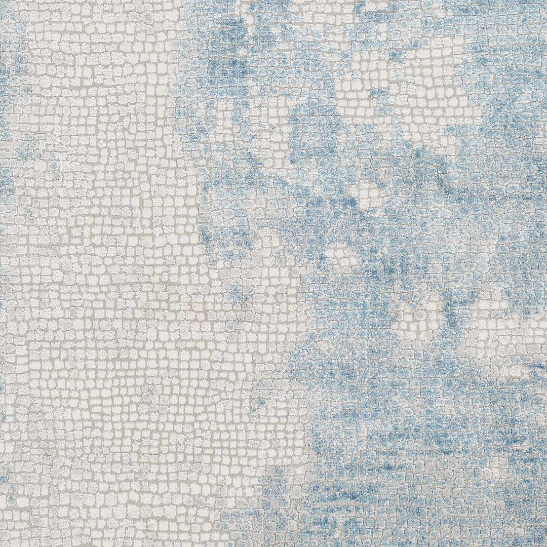 Walbridge Modern Abstract Design Blue And Ivory Area Rug