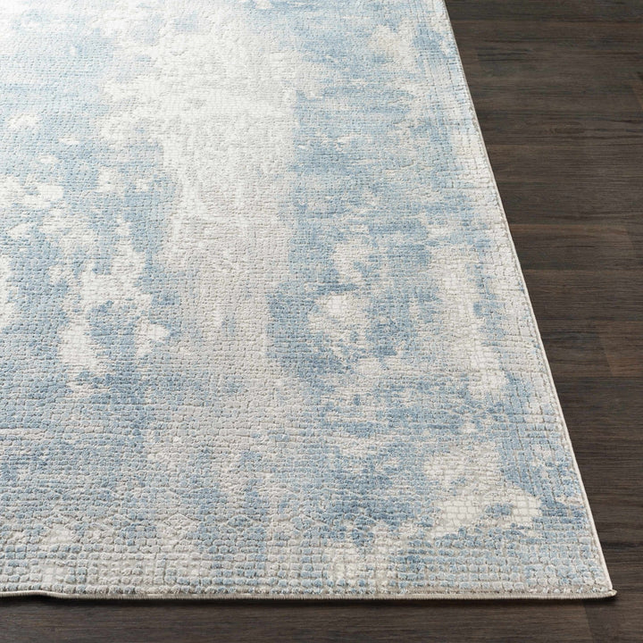 Walbridge Modern Abstract Design Blue And Ivory Area Rug - The Rug Decor
