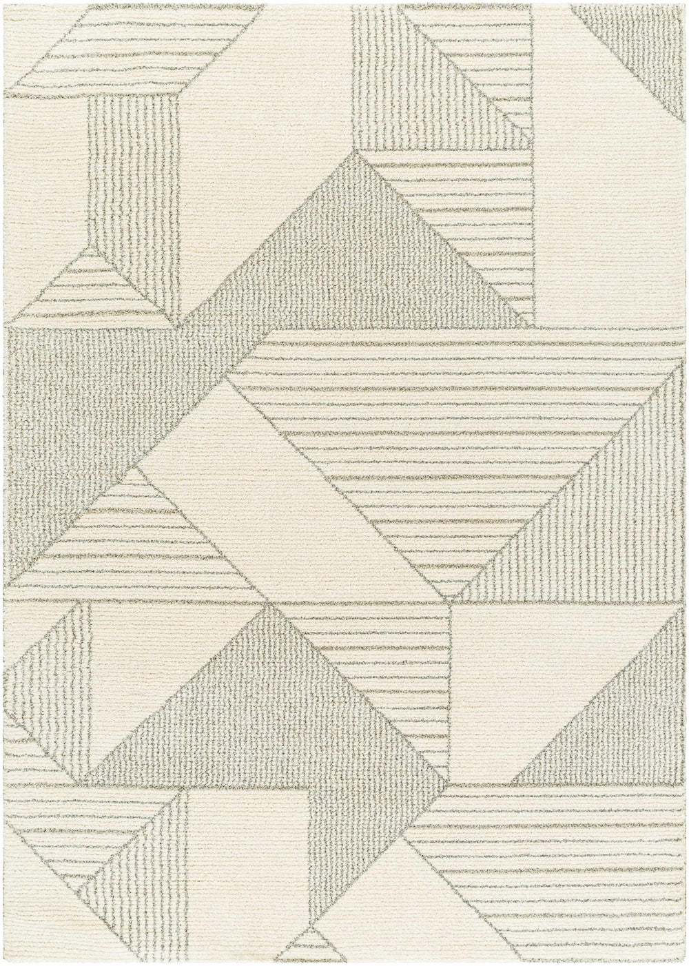Wald Contemporary Abstract Ivory And Gray Rug - The Rug Decor