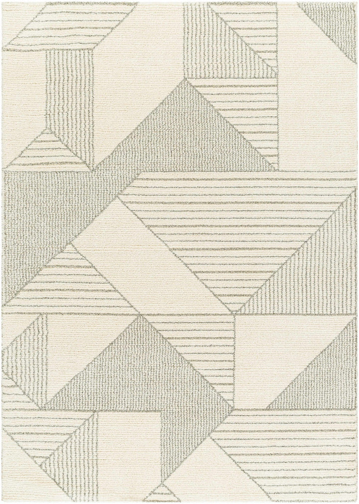 Wald Contemporary Abstract Ivory And Gray Rug - The Rug Decor
