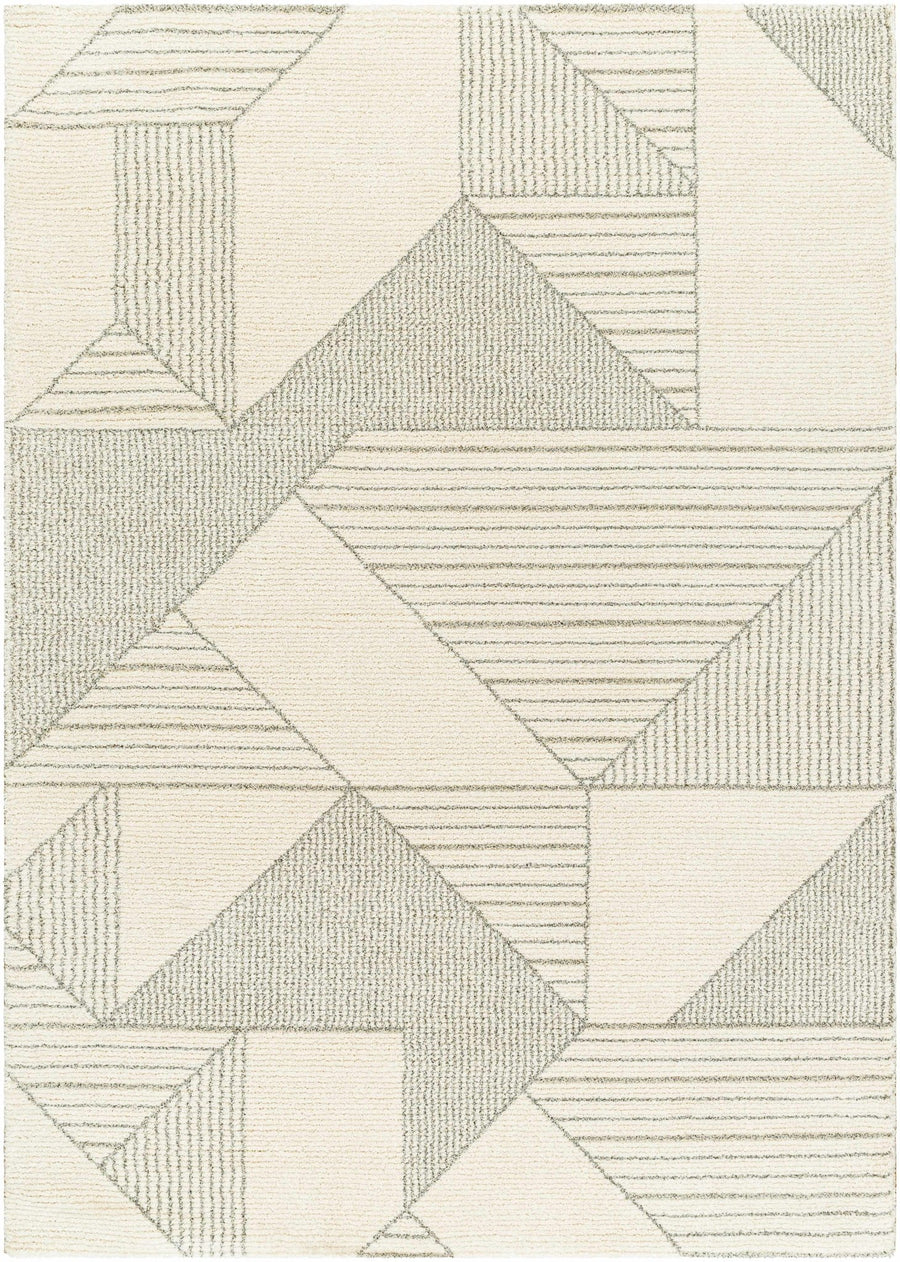 Wald Contemporary Abstract Ivory And Gray Rug - The Rug Decor