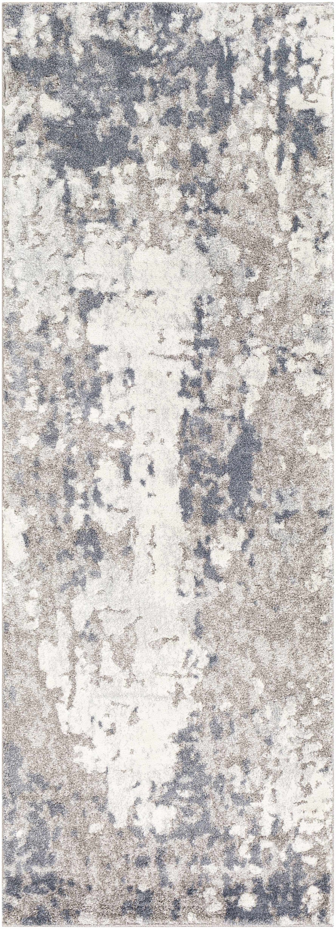 Walhonding Contemporary Abstract Gray Area Rug
