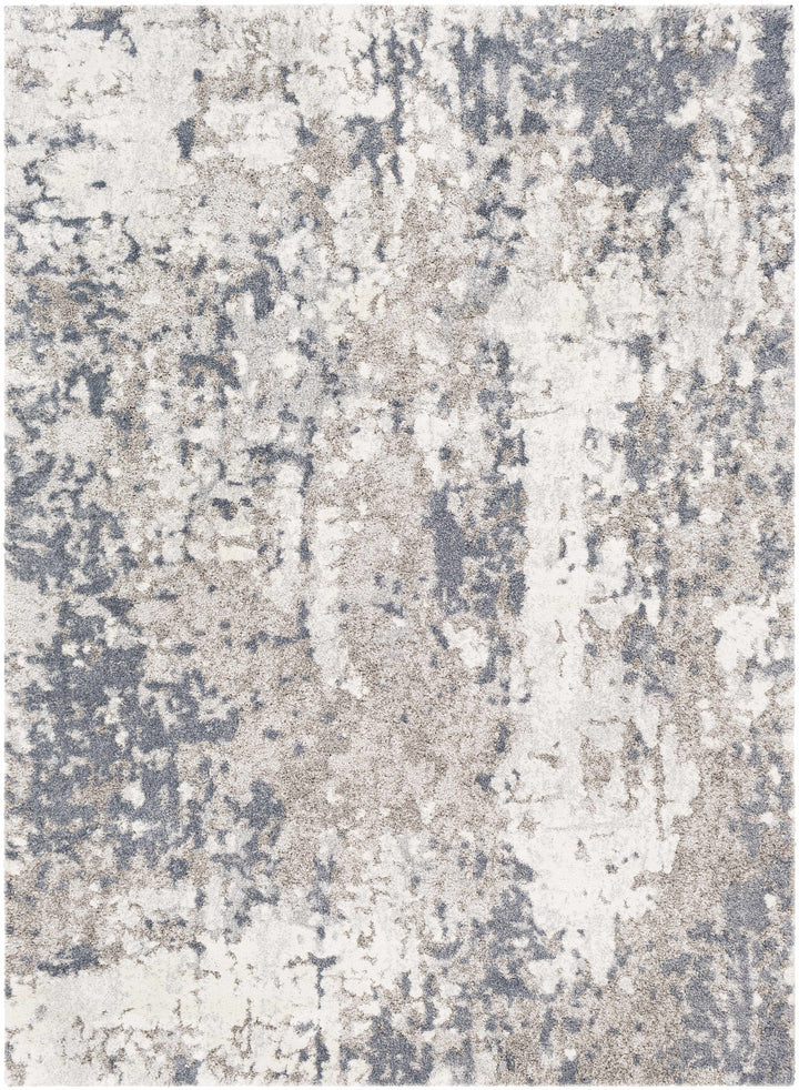 Walhonding Contemporary Abstract Gray Area Rug