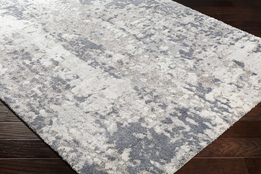 Walhonding Contemporary Abstract Gray Area Rug