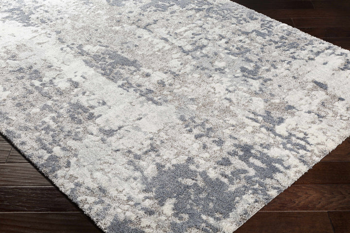 Walhonding Contemporary Abstract Gray Area Rug