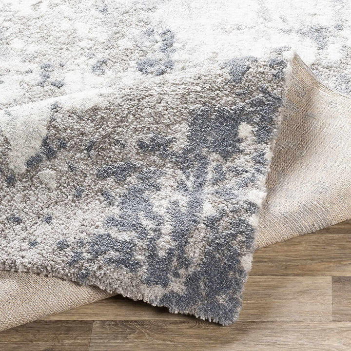 Walhonding Contemporary Abstract Gray Area Rug