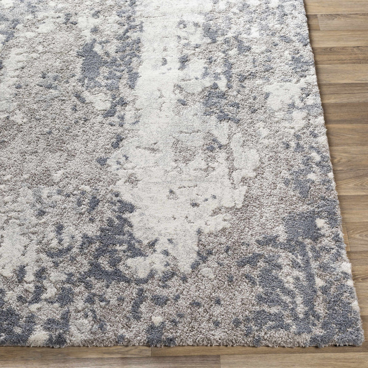 Walhonding Contemporary Abstract Gray Area Rug