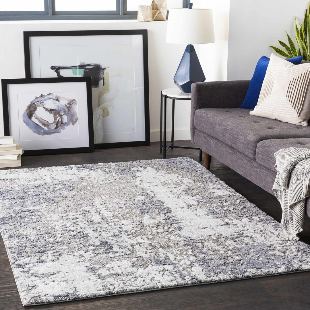 Walhonding Contemporary Abstract Gray Area Rug - The Rug Decor