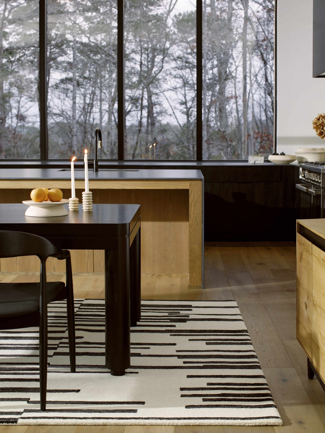 Walid Beige And Black Contemporary Style Area Rug - The Rug Decor