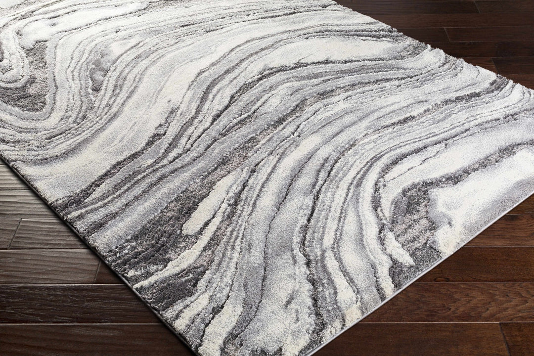 Walloon Charcoal And Ivory Modern Abstract Design Area Rug - The Rug Decor
