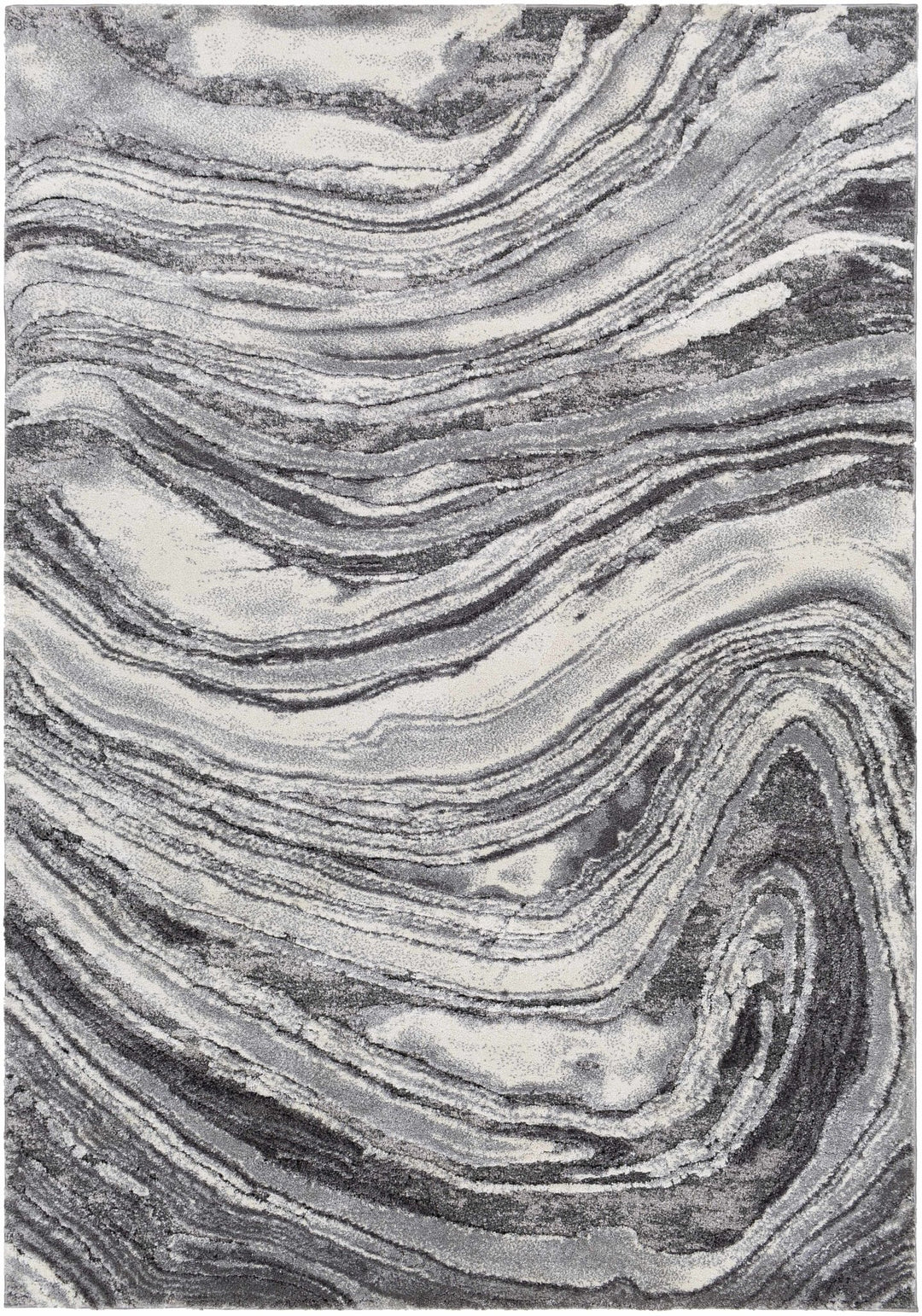 Walloon Charcoal And Ivory Modern Abstract Design Area Rug - The Rug Decor