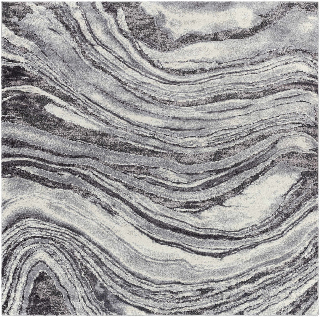 Walloon Charcoal And Ivory Modern Abstract Design Area Rug - The Rug Decor