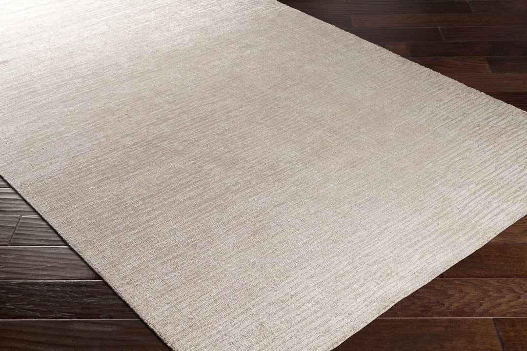 Walnutport Beige Modern Solid Design Hand Loom Area Rug