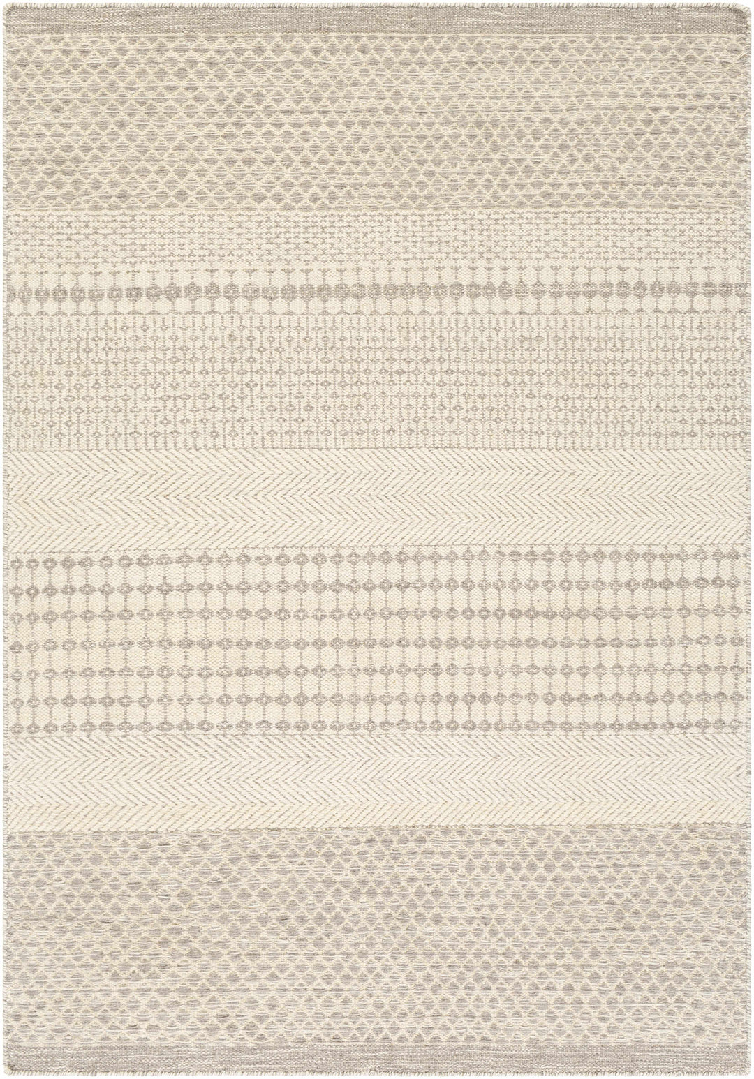 Warabrook Beige Modern Geometrical Design Hand Woven Area Rug