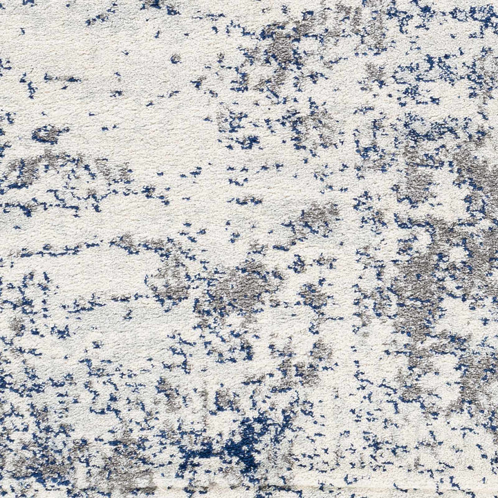 Warburton Ivory And Blue Modern Abstract Area Rug - The Rug Decor