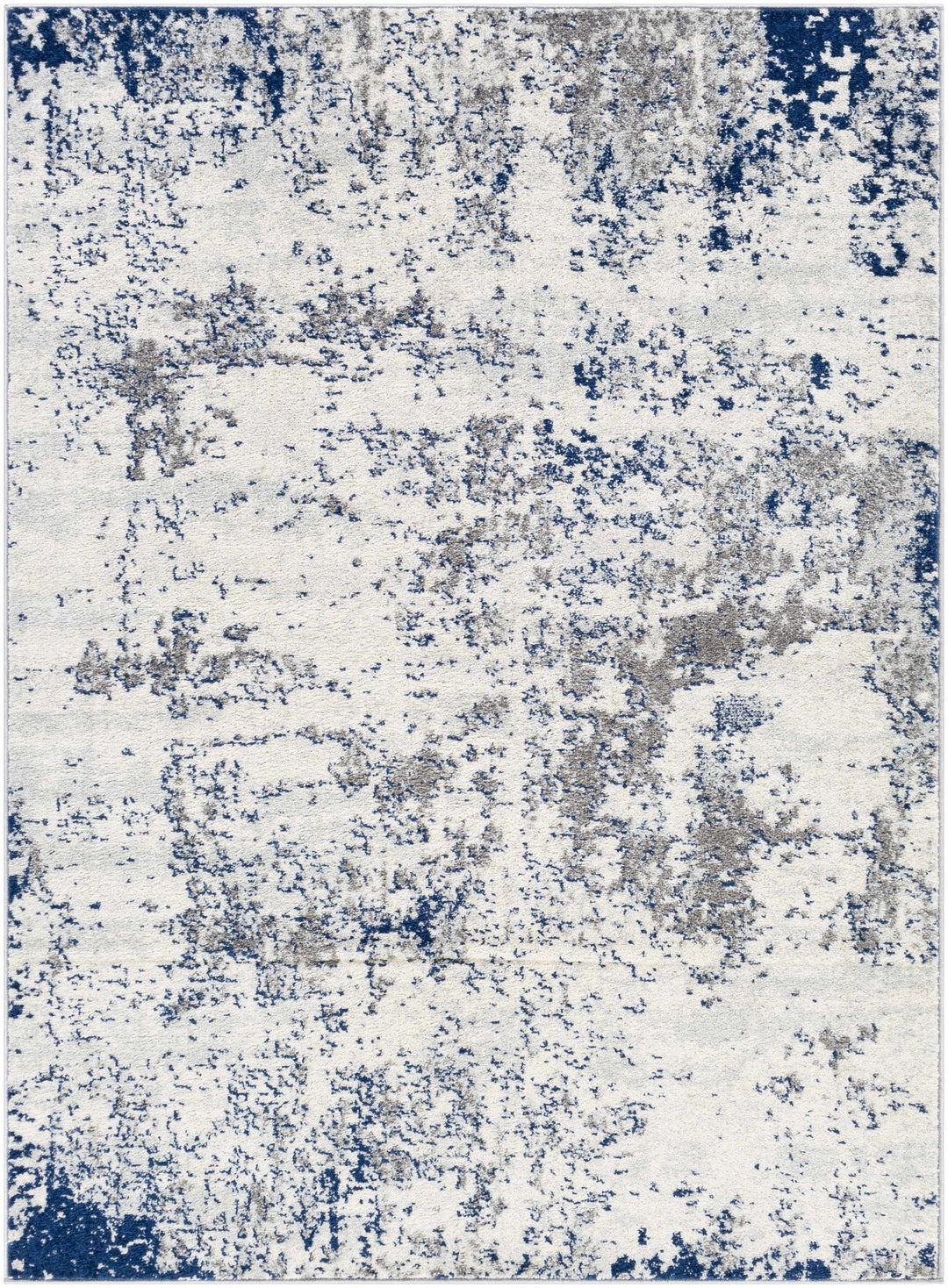 Warburton Ivory And Blue Modern Abstract Area Rug - The Rug Decor
